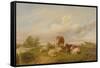 On Canterbury Meadows, 1861-Thomas Sidney Cooper-Framed Stretched Canvas