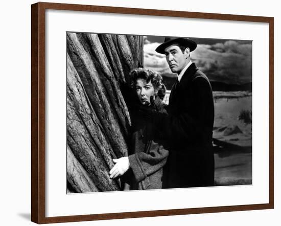 On Dangerous Ground, Ida Lupino, Robert Ryan, 1952-null-Framed Photo