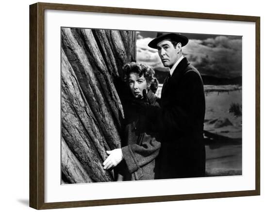 On Dangerous Ground, Ida Lupino, Robert Ryan, 1952--Framed Photo