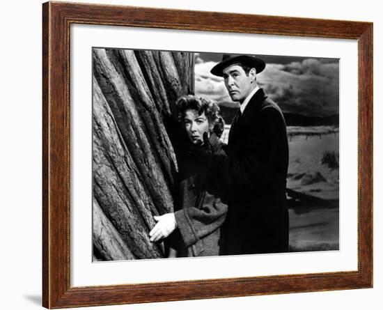 On Dangerous Ground, Ida Lupino, Robert Ryan, 1952-null-Framed Photo