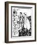 On Dieppe Beach (The Bathers)-Aubrey Beardsley-Framed Art Print