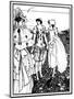 On Dieppe Beach (The Bathers)-Aubrey Beardsley-Mounted Art Print