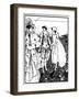 On Dieppe Beach (The Bathers)-Aubrey Beardsley-Framed Art Print