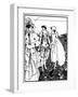 On Dieppe Beach (The Bathers)-Aubrey Beardsley-Framed Art Print