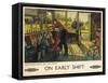 'On Early Shift', a British Railways Advertising Poster, 1948 (Colour Lithograph)-Terence Cuneo-Framed Stretched Canvas