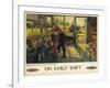 'On Early Shift', a British Railways Advertising Poster, 1948 (Colour Lithograph)-Terence Cuneo-Framed Giclee Print