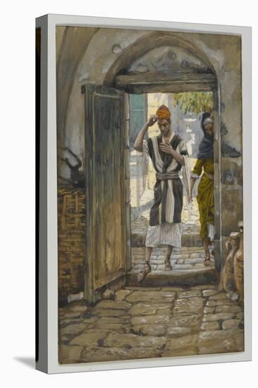 On Entering the House, Salute It, Illustration from 'The Life of Our Lord Jesus Christ'-James Tissot-Stretched Canvas