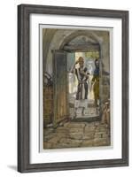 On Entering the House, Salute It, Illustration from 'The Life of Our Lord Jesus Christ'-James Tissot-Framed Giclee Print