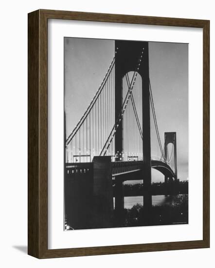 On Eve of Bridge Opening, Looking from Brooklyn to Staten Island-Dmitri Kessel-Framed Photographic Print