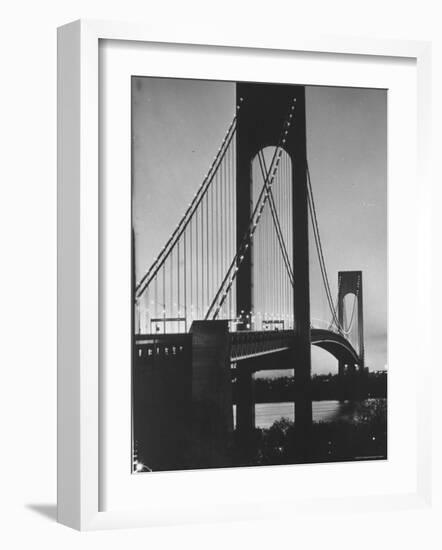 On Eve of Bridge Opening, Looking from Brooklyn to Staten Island-Dmitri Kessel-Framed Photographic Print