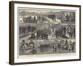 On Eviction Duty in Ireland, Sketches in Galway with the Military and Police Forces-Aloysius O'Kelly-Framed Giclee Print