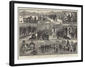 On Eviction Duty in Ireland, Sketches in Galway with the Military and Police Forces-Aloysius O'Kelly-Framed Giclee Print