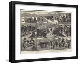 On Eviction Duty in Ireland, Sketches in Galway with the Military and Police Forces-Aloysius O'Kelly-Framed Giclee Print