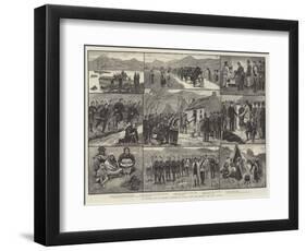 On Eviction Duty in Ireland, Sketches in Galway with the Military and Police Forces-Aloysius O'Kelly-Framed Giclee Print