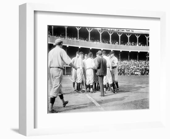 On-Field Dispute, Chicago Cubs vs. NY Giants, Baseball Photo - New York, NY-Lantern Press-Framed Art Print