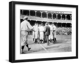 On-Field Dispute, Chicago Cubs vs. NY Giants, Baseball Photo - New York, NY-Lantern Press-Framed Art Print