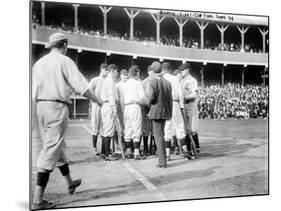 On-Field Dispute, Chicago Cubs vs. NY Giants, Baseball Photo - New York, NY-Lantern Press-Mounted Art Print