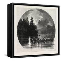 On French River, Canada, Nineteenth Century-null-Framed Stretched Canvas