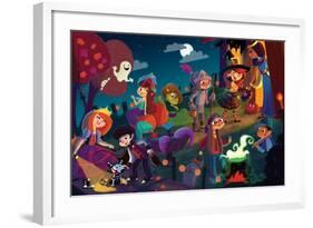 On Halloween Night - Jack & Jill-Tatevik Avakyan-Framed Giclee Print