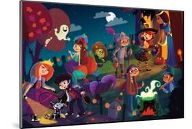 On Halloween Night - Jack & Jill-Tatevik Avakyan-Mounted Giclee Print