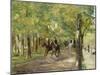 On Horseback in Berlin Tiergarten, 1915/16-Max Liebermann-Mounted Giclee Print