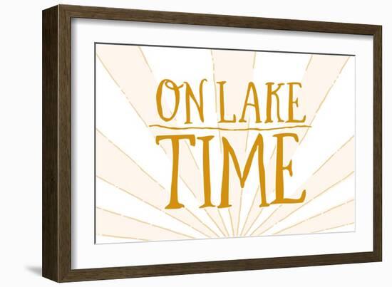 On Lake Time (Sunburst)-Lantern Press-Framed Art Print