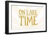 On Lake Time (Sunburst)-Lantern Press-Framed Art Print