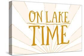 On Lake Time (Sunburst)-Lantern Press-Stretched Canvas