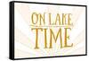 On Lake Time (Sunburst)-Lantern Press-Framed Stretched Canvas