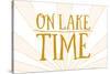 On Lake Time (Sunburst)-Lantern Press-Stretched Canvas