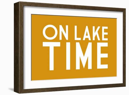 On Lake Time (Yellow)-Lantern Press-Framed Art Print