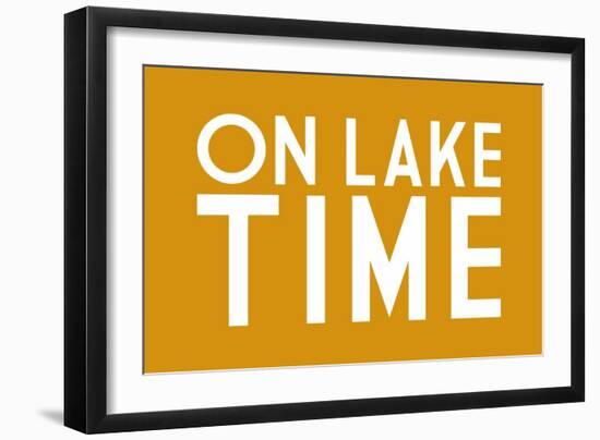 On Lake Time (Yellow)-Lantern Press-Framed Art Print