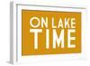 On Lake Time (Yellow)-Lantern Press-Framed Art Print