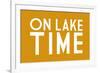On Lake Time (Yellow)-Lantern Press-Framed Art Print