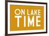 On Lake Time (Yellow)-Lantern Press-Framed Art Print