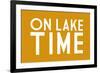 On Lake Time (Yellow)-Lantern Press-Framed Art Print