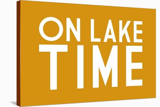 On Lake Time (Yellow)-Lantern Press-Stretched Canvas