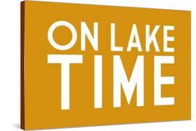 On Lake Time (Yellow)-Lantern Press-Stretched Canvas