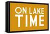 On Lake Time (Yellow)-Lantern Press-Framed Stretched Canvas