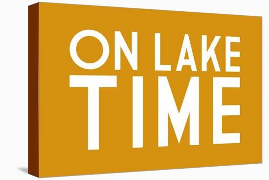 On Lake Time (Yellow)-Lantern Press-Stretched Canvas