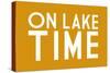 On Lake Time (Yellow)-Lantern Press-Stretched Canvas