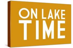 On Lake Time (Yellow)-Lantern Press-Stretched Canvas