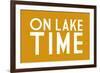 On Lake Time (Yellow)-Lantern Press-Framed Premium Giclee Print