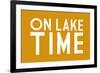 On Lake Time (Yellow)-Lantern Press-Framed Premium Giclee Print