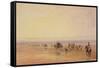 On Lancaster Sands, Sunset (Crossing Lancaster Sands) C.1835-David Cox-Framed Stretched Canvas