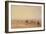 On Lancaster Sands, Sunset (Crossing Lancaster Sands) C.1835-David Cox-Framed Giclee Print