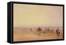 On Lancaster Sands, Sunset (Crossing Lancaster Sands) C.1835-David Cox-Framed Stretched Canvas