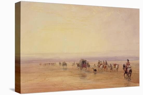 On Lancaster Sands, Sunset (Crossing Lancaster Sands) C.1835-David Cox-Stretched Canvas