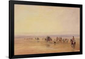 On Lancaster Sands, Sunset (Crossing Lancaster Sands) C.1835-David Cox-Framed Giclee Print
