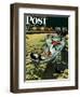 "On Leave" Saturday Evening Post Cover, September 15,1945-Norman Rockwell-Framed Giclee Print